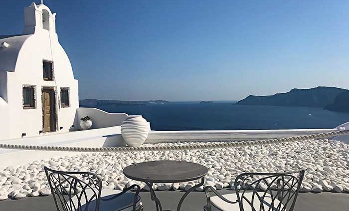 la grecia vista dal mare santorini fira cicladi 